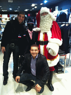 pere noel en magasin