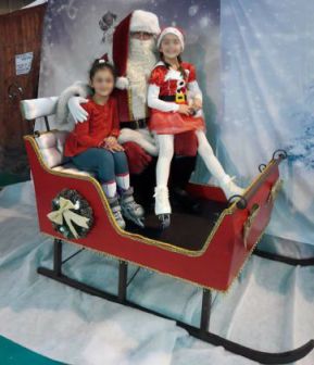 pere noel et traineau du pere noel